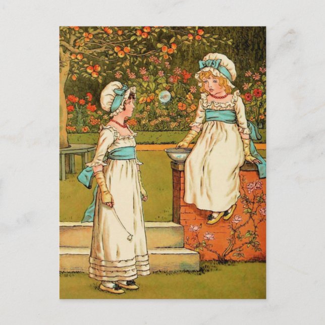 Kate Greenaway: Blasen Postkarte (Vorderseite)