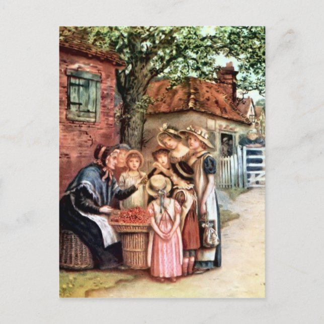 Kate Greenaway: Die Kirschfrau Postkarte (Vorderseite)
