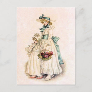 Kate Greenaway: Schwestern Postkarte
