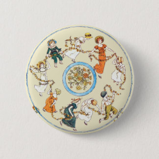 Kate Greenaway Tanzen-Kinderknopf-Abzeichen Button