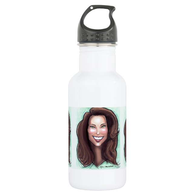 Kate Middleton Caricature Edelstahlflasche (Vorderseite)