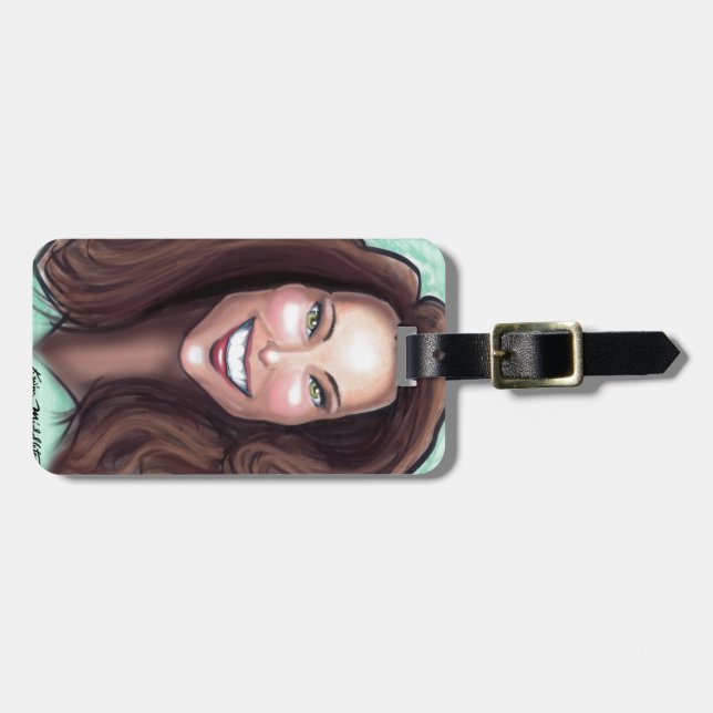 Kate Middleton Caricature Gepäckanhänger (Vorderseite horizontal)