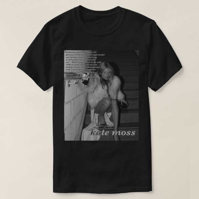 Kate Moos schwarz-weiß T-Shirt (Design vorne)