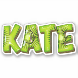 Kate Name Kiwi Design Aufkleber Sticker