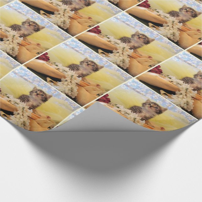 Kate the Ballerina - Katze / Kitten Wrapping Paper Geschenkpapier (Ecke)