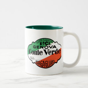 Kategorie-1-Gepäcksiegel Conte Verde Zweifarbige Tasse