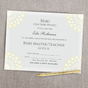 Kategorie 2-Reiki-Praktikantenzertifikat