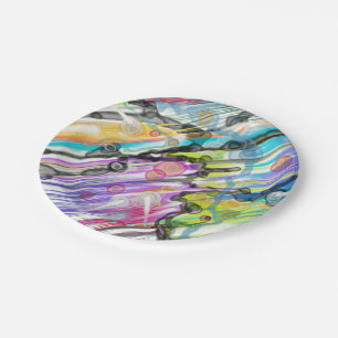 KATEGORIE FIVES SWIRLING ABSTRAKT ART DESIGN PAPPTELLER