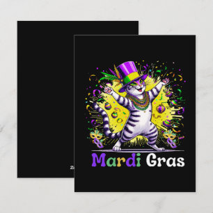 Kater Kitten Kätzchen Mardi Gras Festival Party Feiertagskarte