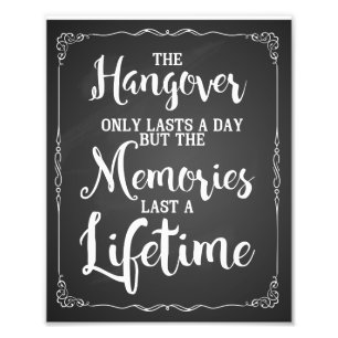 Kater-Party-Schild, Tafel, Hochzeitsschild Fotodruck