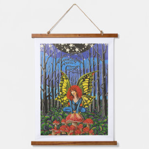 Katerfly. Kate Bush Wandteppich Mit Holzrahmen