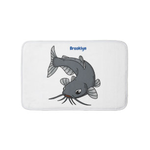 Katfish Cartoon Illustration Badematte
