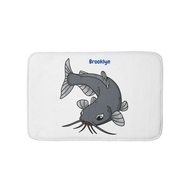 Katfish Cartoon Illustration Badematte (Vorderseite)