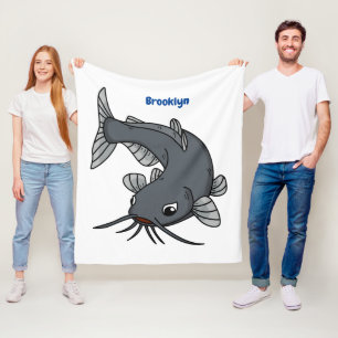 Katfish Cartoon Illustration Fleecedecke