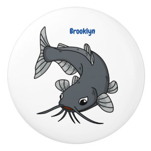 Katfish Cartoon Illustration Keramikknauf