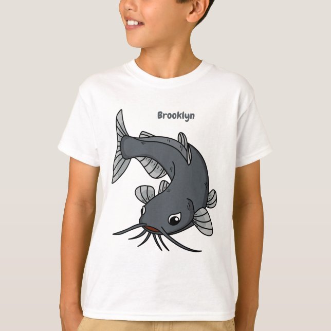 Katfish Cartoon Illustration T-Shirt (Vorderseite)