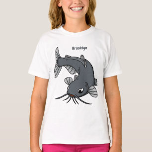 Katfish Cartoon Illustration T-Shirt