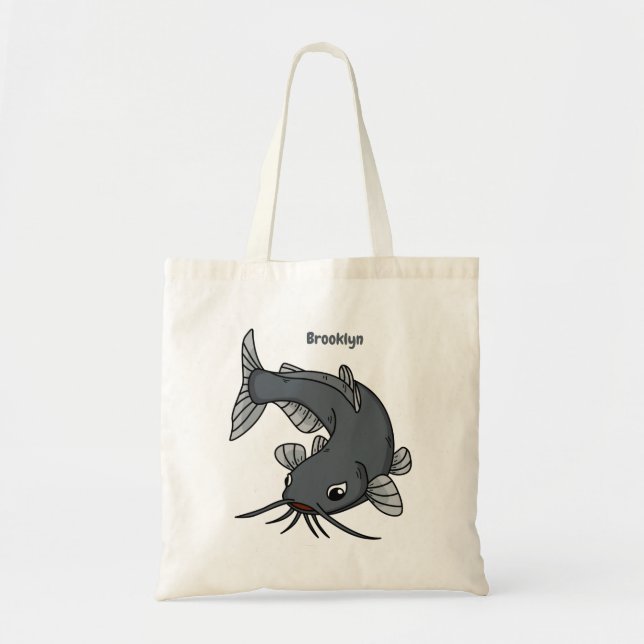 Katfish Cartoon Illustration Tragetasche (Vorne)