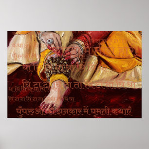 Kathak Ghungroo Ritual Klassischer Tanz Kulturerbe Poster