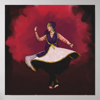 Kathak-Tänzer - eine Solo-Performance Poster