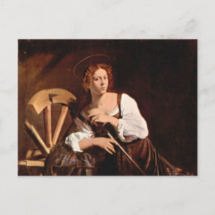 Katharina von Alexandria von Caravaggio Postkarte