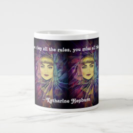 Katharine Hepburn - Zitat zum Feminismus Jumbo-Tasse