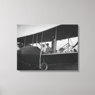 Katharine Wright mit Orville im Modell HS Leinwanddruck