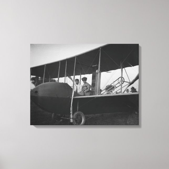 Katharine Wright mit Orville in Model HS Leinwanddruck (Vorderseite)