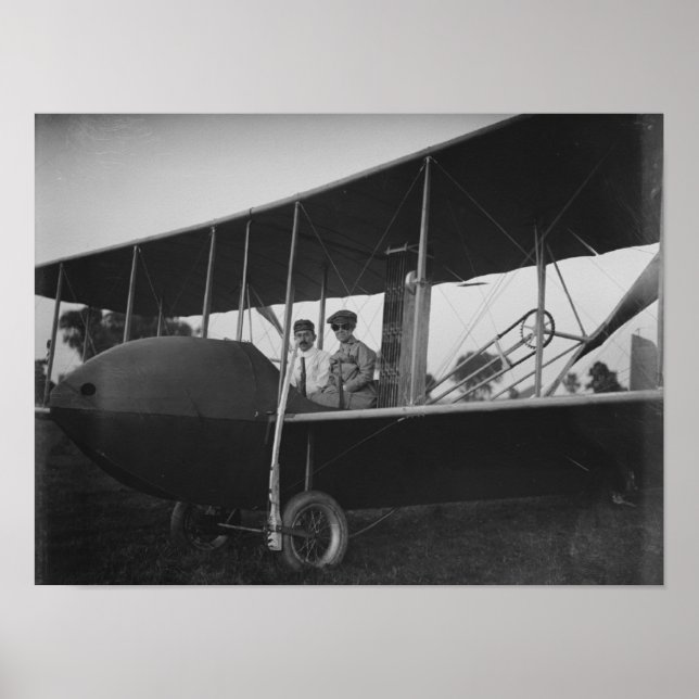 Katharine Wright mit Orville in Model HS Poster (Vorne)