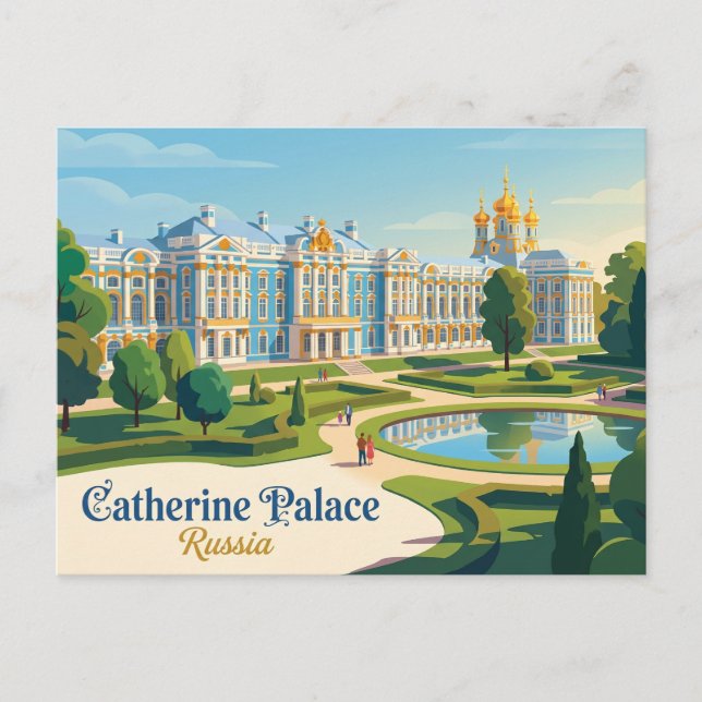 Katharinenpalast Russland Postkarte (Vorderseite)