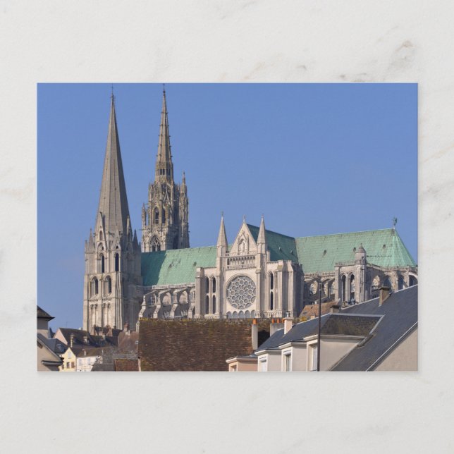 Kathedrale Chartres in Frankreich Postkarte (Vorderseite)