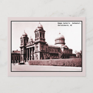 Kathedrale Christchurch Neuseeland im Vintage-Stil Postkarte