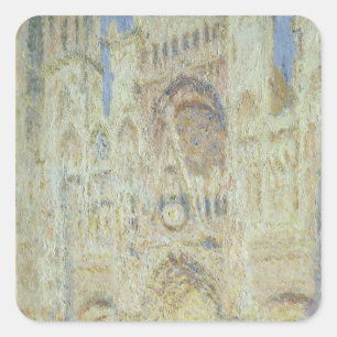 Kathedrale Claude Monets   Rouen an Quadratischer Aufkleber