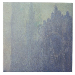 Kathedrale Claude Monets Rouen, nebeliges Wetter Fliese