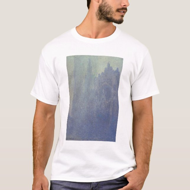 Kathedrale Claude Monets | Rouen, nebeliges Wetter T-Shirt (Vorderseite)