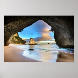 Kathedrale Cove Serene Beach Poster