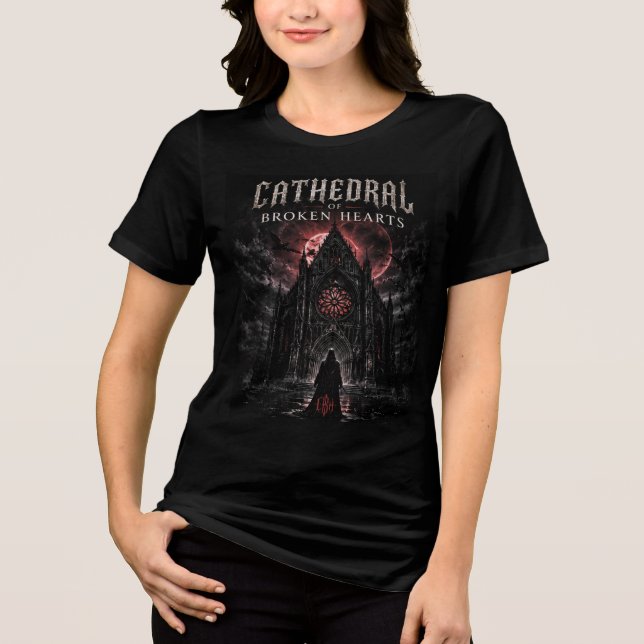 KATHEDRALE DER GEBROCHENEN HERZEN  Tri-Blend SHIRT (Vorderseite)