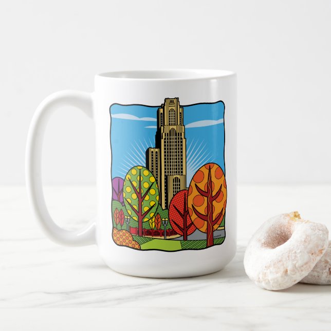 Kathedrale des Lernens Pittsburgh Kaffeetasse (Mit Donut)