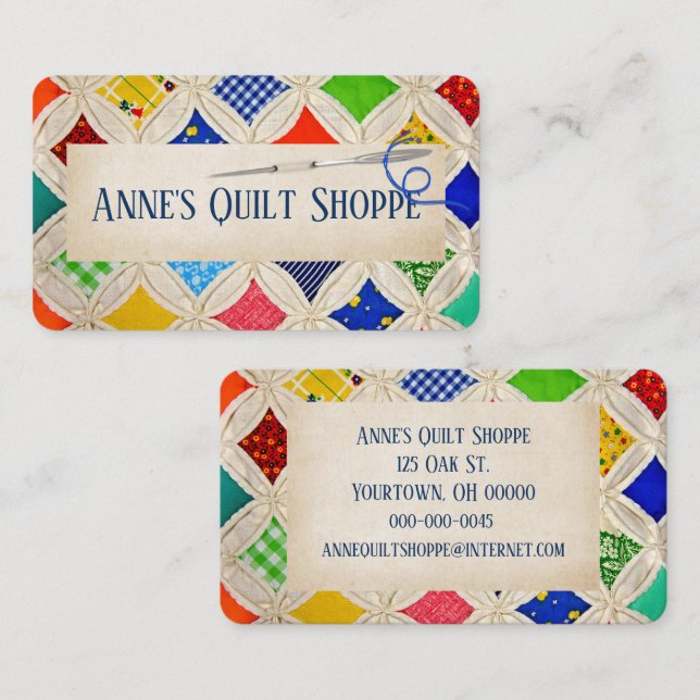 Kathedrale Fensterrahmen Design mit Nadel Visitenkarte (Vorne/Hinten)