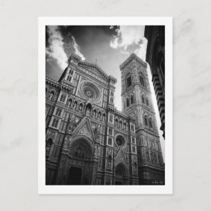 Kathedrale Florenz, Schwarz & Weiß Postkarte