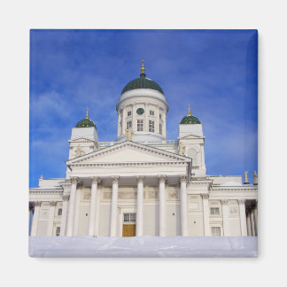 Kathedrale Helsinki (Tuomiokirkko) Im Winter Magnet