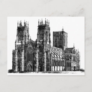 Kathedrale Illustration Postkarte