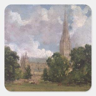 Kathedrale John Constables   Salisbury vom sout Quadratischer Aufkleber