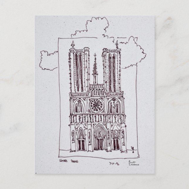 Kathedrale Notre-Dame de Paris | Ille de la Cite Postkarte (Vorderseite)