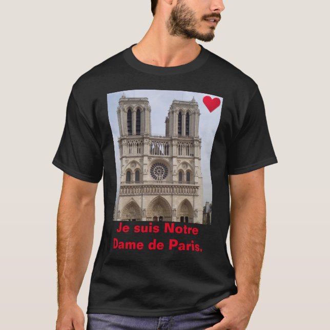 Kathedrale Notre Dame de Paris. T-Shirt (Vorderseite)