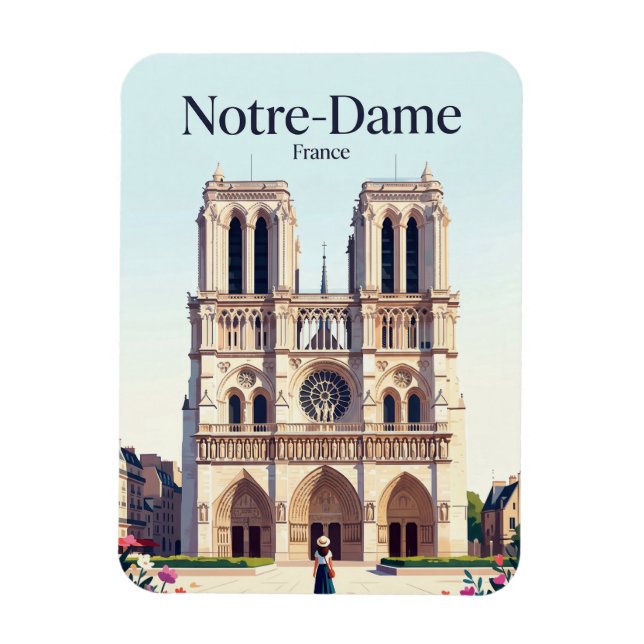 Kathedrale Notre-Dame Frankreich Magnet (Vertikal)