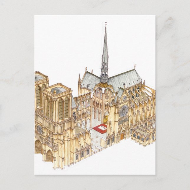 Kathedrale Notre-Dame. Paris Frankreich Postkarte (Vorderseite)