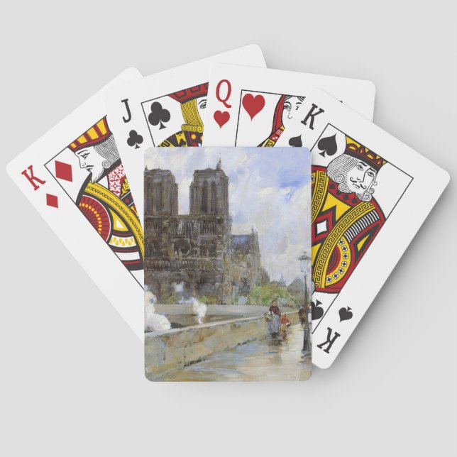Kathedrale Notre Dame (Paris, Frankreich) (Vintage Spielkarten (Rückseite)