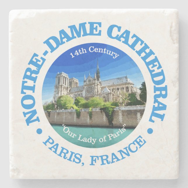 Kathedrale Notre Dame (rd) Steinuntersetzer (Vorderseite)