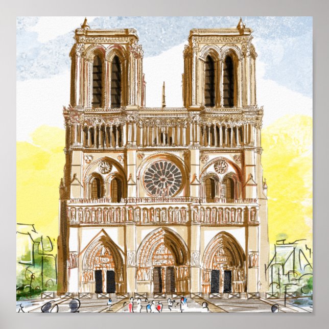 Kathedrale Paris Notre Dame Poster (Vorne)